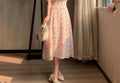 2024 Pink Chiffon Two-Piece Skirt and Top Set