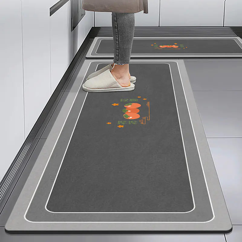 Modern Minimalist Absorbent Kitchen Mat for Home Use