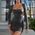 Colorful Sequin Micro-Elastic Sleeveless Dress
