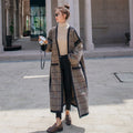 Medium Length Casual Tweed Coat