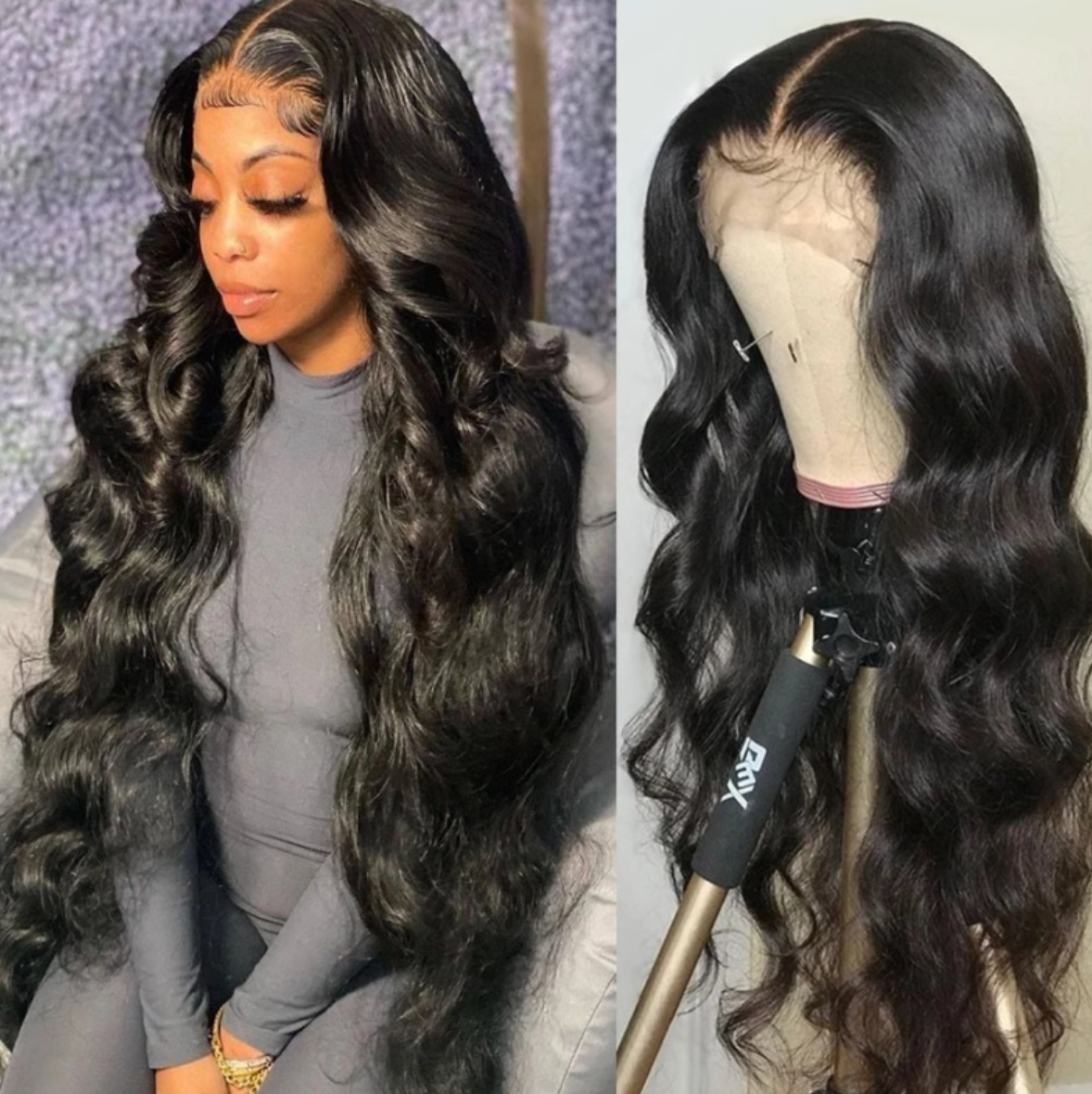 Front Lace Black Wig – Matte Fiber