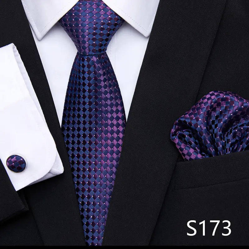 Korean Style Floral Tie and Pocket Square Set for Men