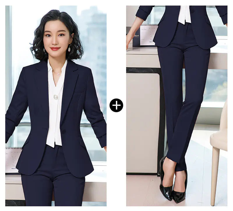Fashionable Women's Workwear Set for Fall-Winter (2 Pieces)