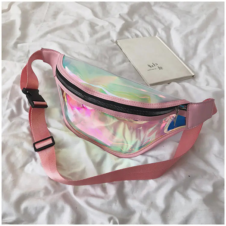 Fashionable Laser Colorful Waist Bag for Casual Sports