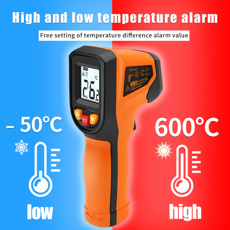 Digital Infrared Thermometer NJTY -50 to 600 ℃ Laser Gun