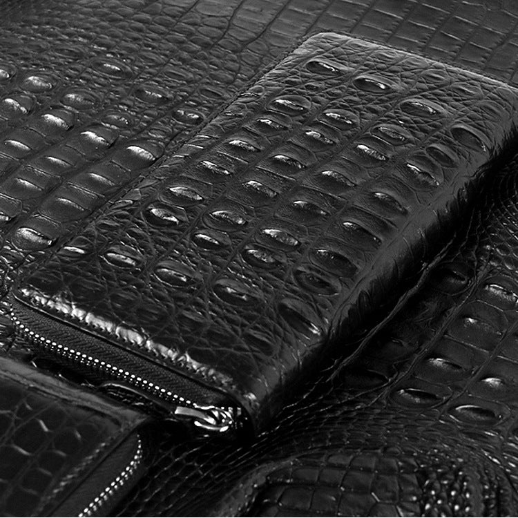 Genuine Crocodile Leather Men's Long Wallet Clutch