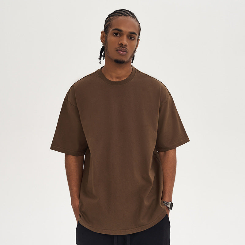 280G Cotton Loose Fit Crew Neck T-Shirt for Men