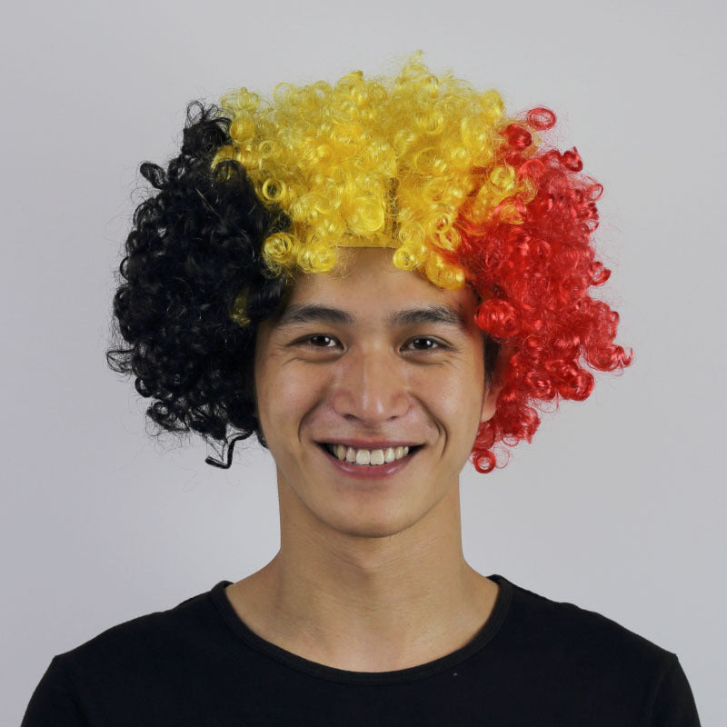 European Cup World Cup Flag Color Wig for Parties
