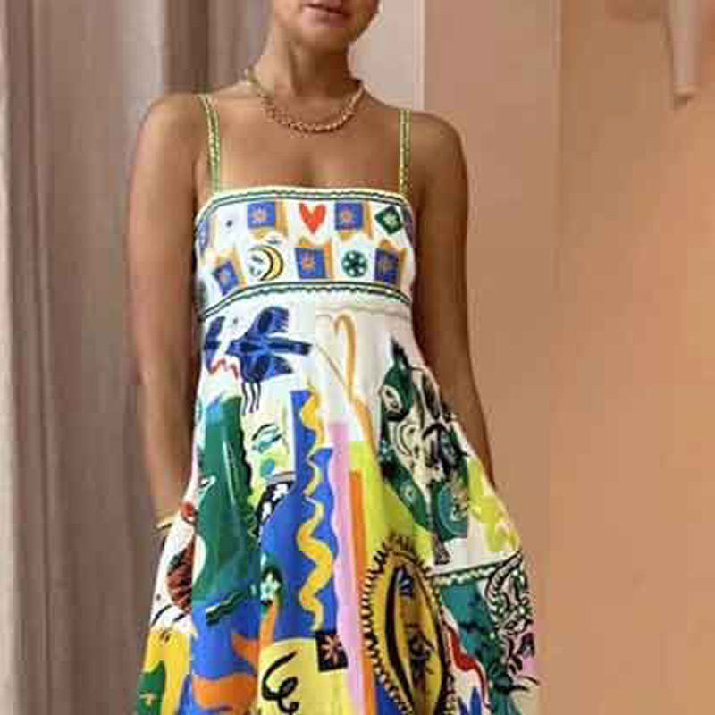 2023 Summer Women's Sleeveless High-Waist Dress