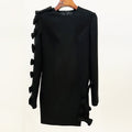 Asymmetric Hollow Bow Dress