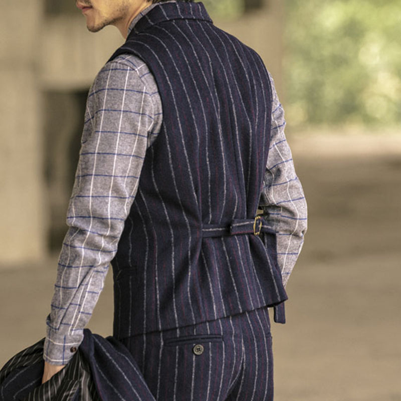 Vintage Casual Cashmere Blend Men's Work Vest