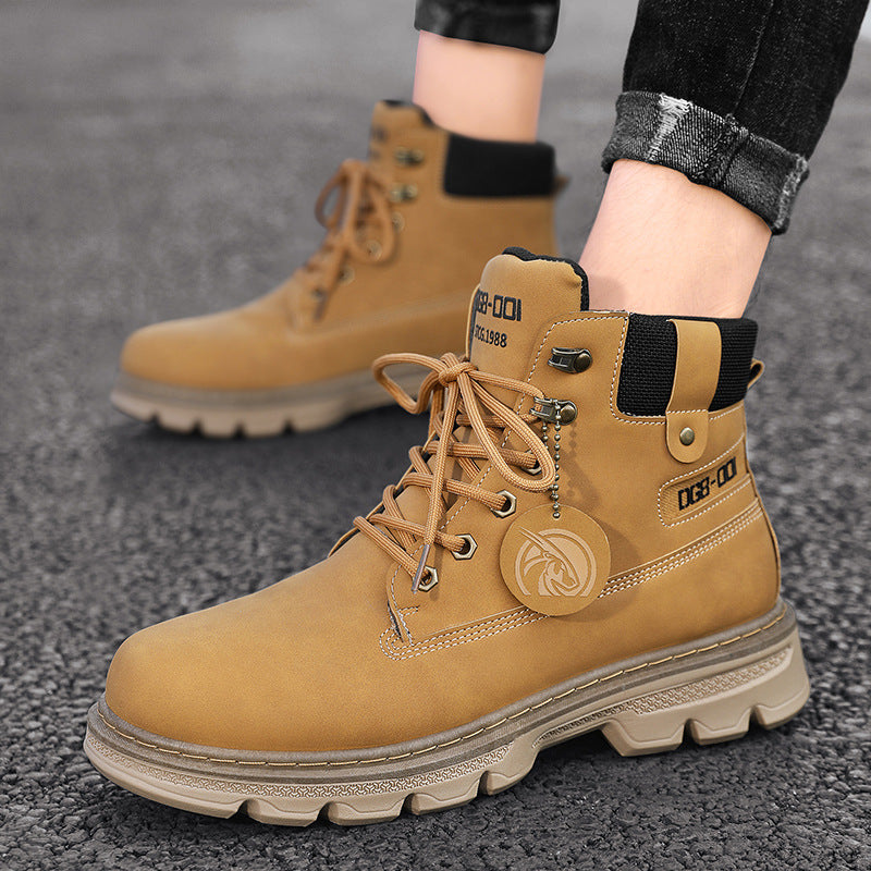 Desert Rhubarb Thick-soled Casual Men's Boots