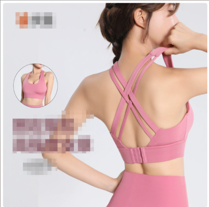 New Women's Nylon Sports Bra for Yoga and Fitness