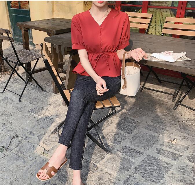 Chic Summer Button Blouse for Women