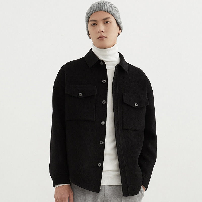 Men's Lapel Double-Sided Shirt Coat