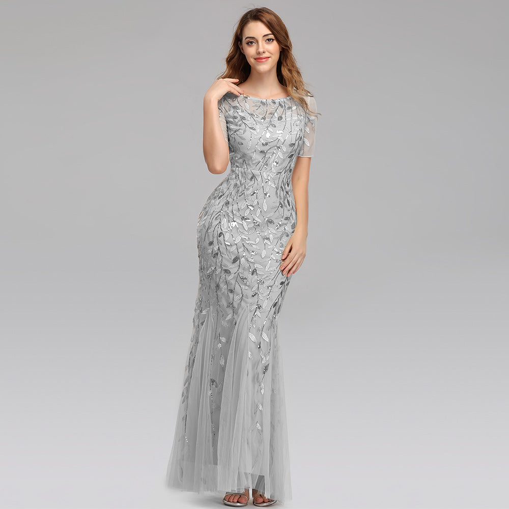 Evening Dress, Women's Fitted Mermaid Gown