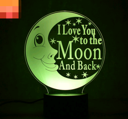 2020 New LOVE Moon 3D LED Night Lamp for Home