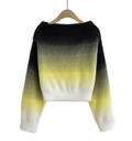 Zinnia Sweater - Gradient Design Long Sleeve Top (One Piece)