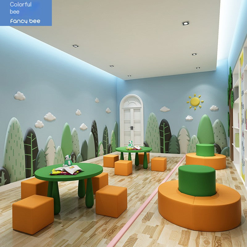 Forest-Themed Soft Wall Padding for Kids' Rooms
