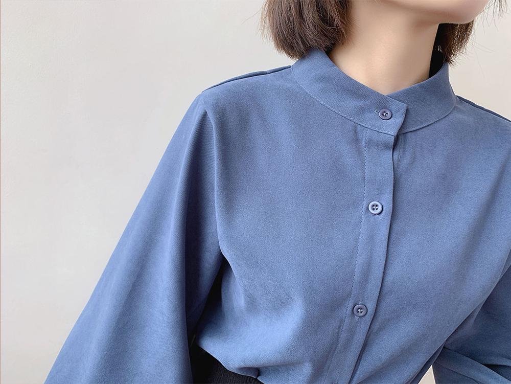 Korean Vintage Women's Office Shirt - Elegant Style