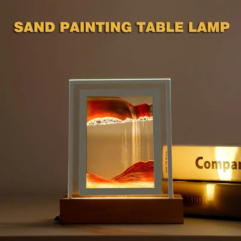 Quicksand Art Desk Lamp - USB 3D Night Light