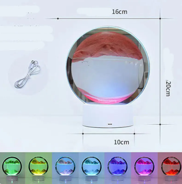 3D Quicksand Touch Table Lamp – USB Powered Bedside Light (Multiple Colors)