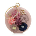 2018 Floral Evening Clutch with Pearls and Rhinestones