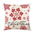 Festive Linen Christmas Pillow Cover