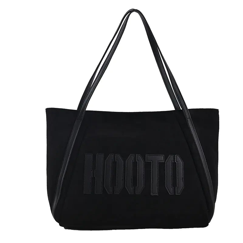 Frosted Trendy Large-Capacity Letter Tote Bag