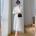 Wooden Ear Half Turtleneck Knitted Dress