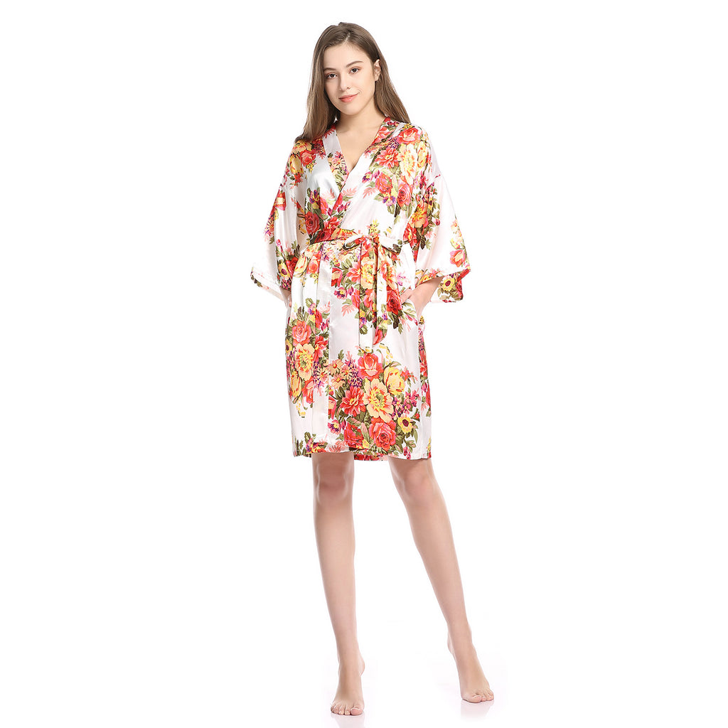 Silk Women's Pajama Robe for Home Wear