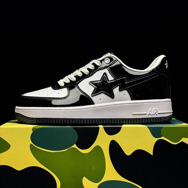 Air Force One Pure White Sneakers in Bone and Ice Blue