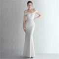 Slim-fit Off-shoulder Long Dress for Women