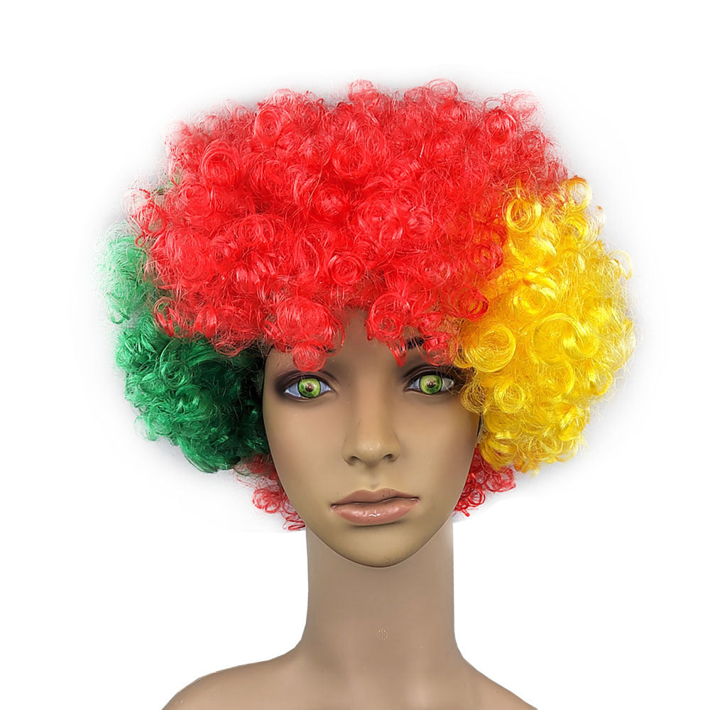 European Cup World Cup Flag Color Wig for Parties