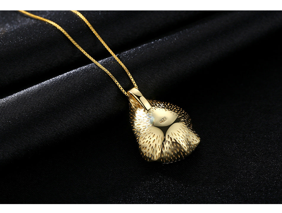 PAG&MAG S925 Silver Necklace with Shell Design & Pearl