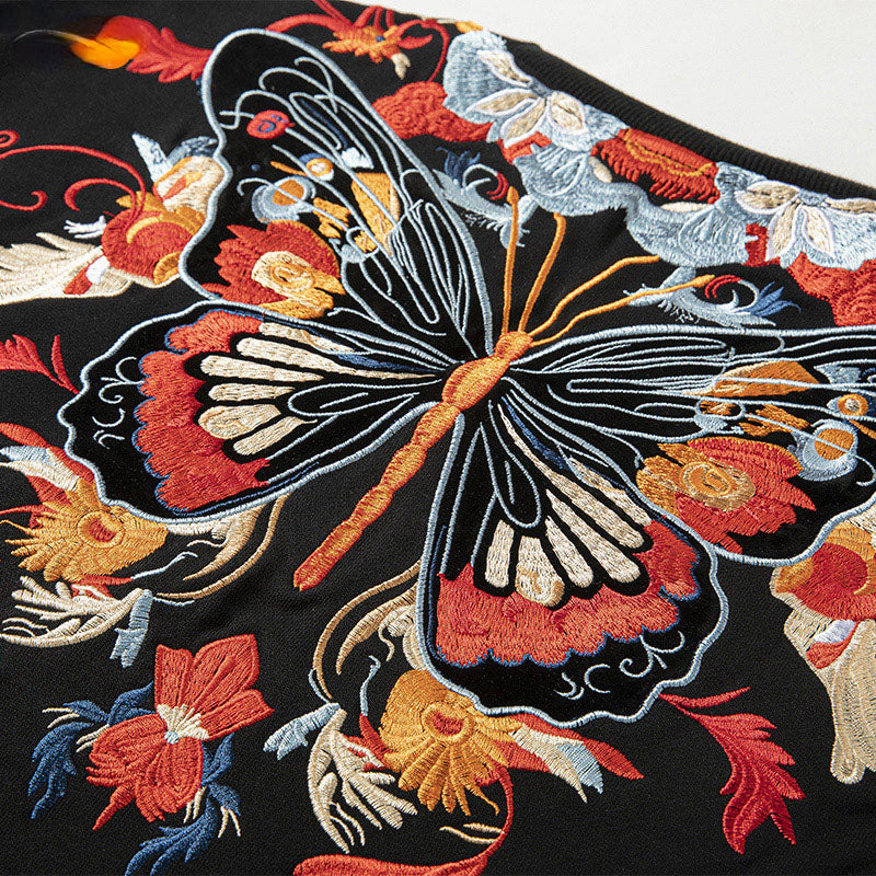Autumn Chinese Style Zhuangzi Dream Butterfly Sweatshirt