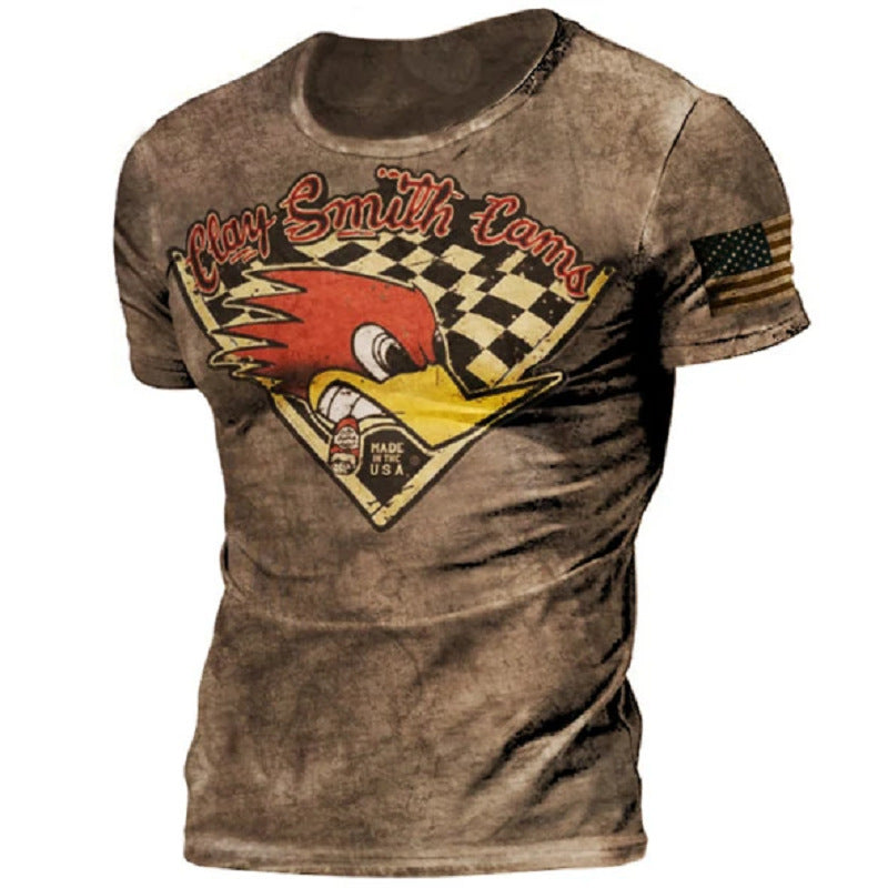 Summer Casual Loose Fit Men's Printed T-Shirt