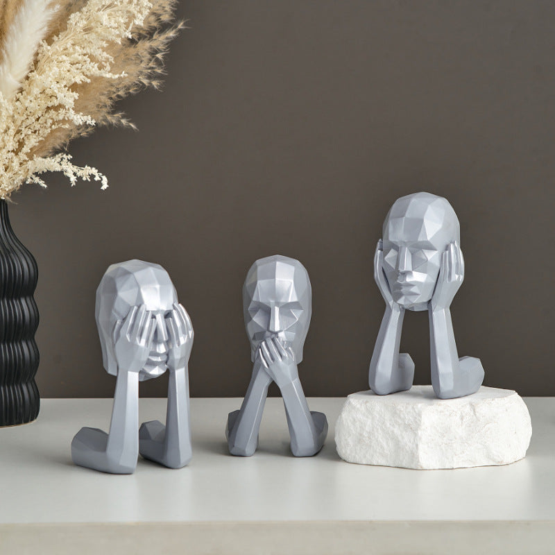 Abstract Art Figure Decoration for Modern Home Office