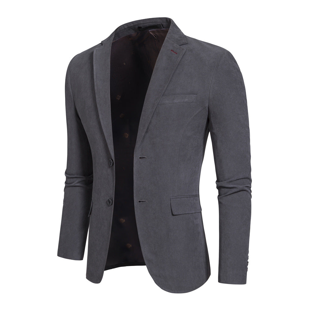 Men's Casual Single-Breasted Wool Overcoat