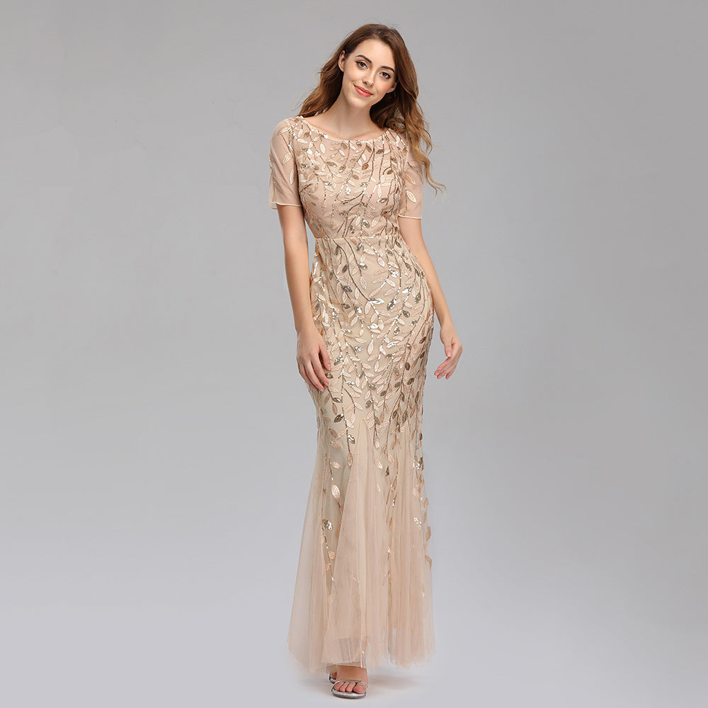 Evening Dress, Women's Fitted Mermaid Gown