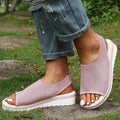 Summer Women's Flyknit Peep-Toe Flats (20-Year Trend)