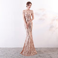 Off-Shoulder Sequin Mermaid Evening Gown for Events