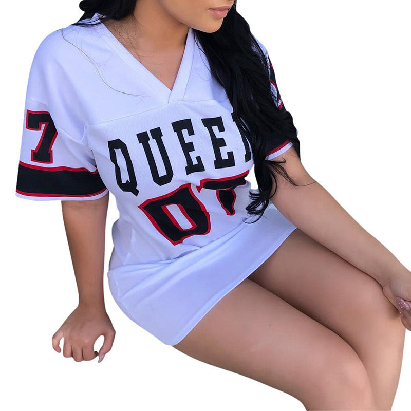 New Women's Hip-Hop Letter Print Dress for Spring/Summer