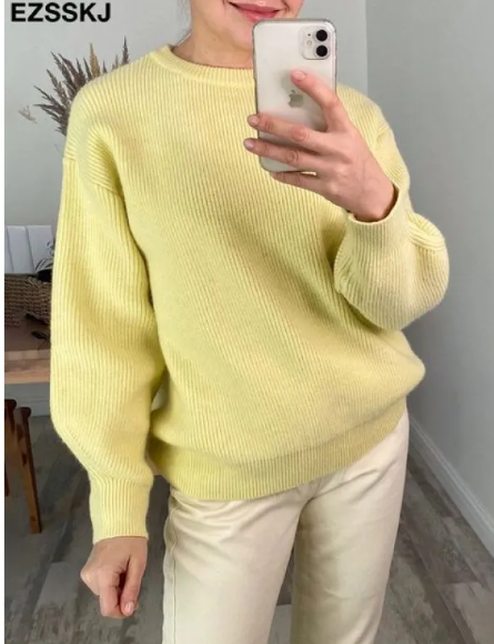 Warm Women's Sweaters Thick Autumn Winter Women's Wool
