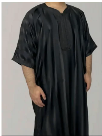 Men's White Loose Casual Muslim Arab Robe (One Piece)