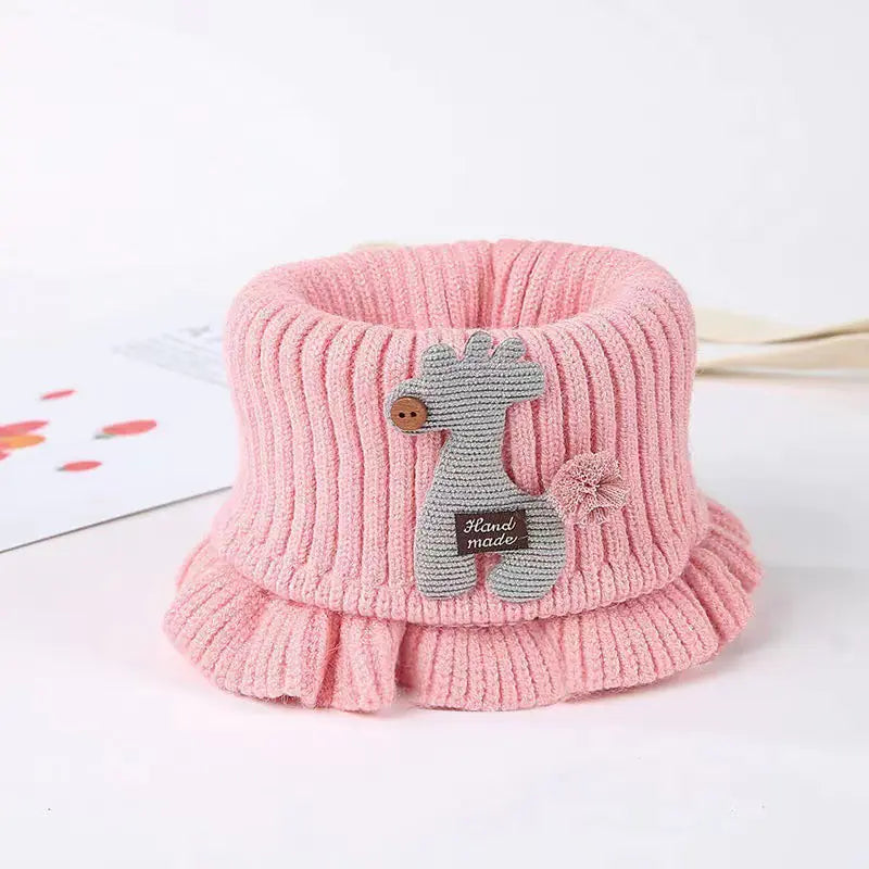 Cartoon Knit Scarf for Kids - Autumn and Winter