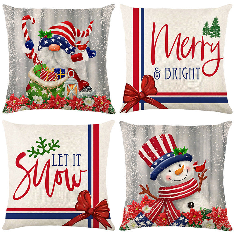 Christmas Pillow Cover Set for Living Room Sofa