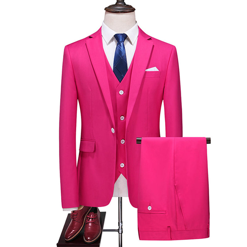 Caramel Color Men's Suit Set for Students and Weddings