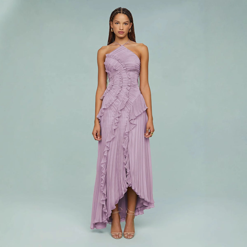 Women's Chiffon Ruffle Pencil Dress