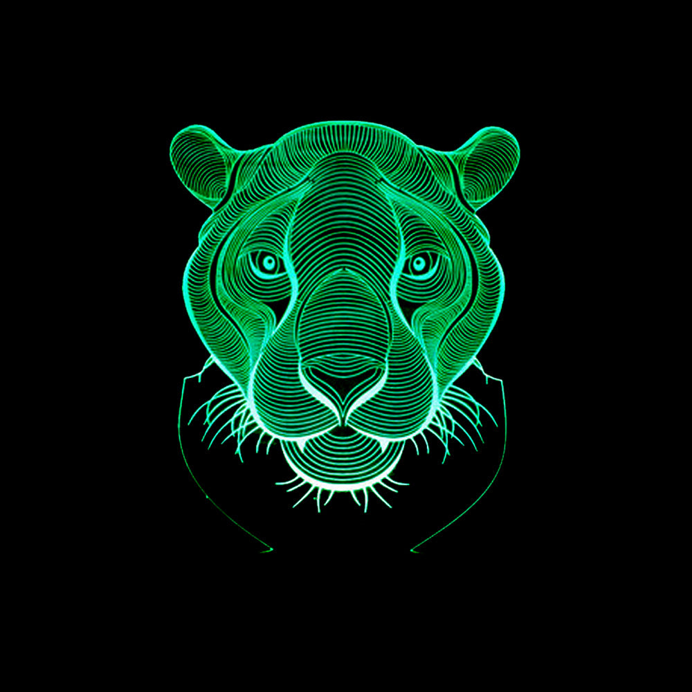 3D Touch Control Lion Head Night Light Lamp
